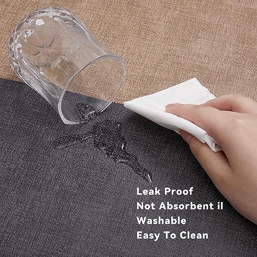 Myir JUN Tovagliette Americane lavabili e Sottobicchieri Set di 4, Tovaglietta Americana Bifacciale Antiscivolo Impermeabile Tovagliette Colazione Plastica Facile Pulire Tovagliette Americana - immagine 4