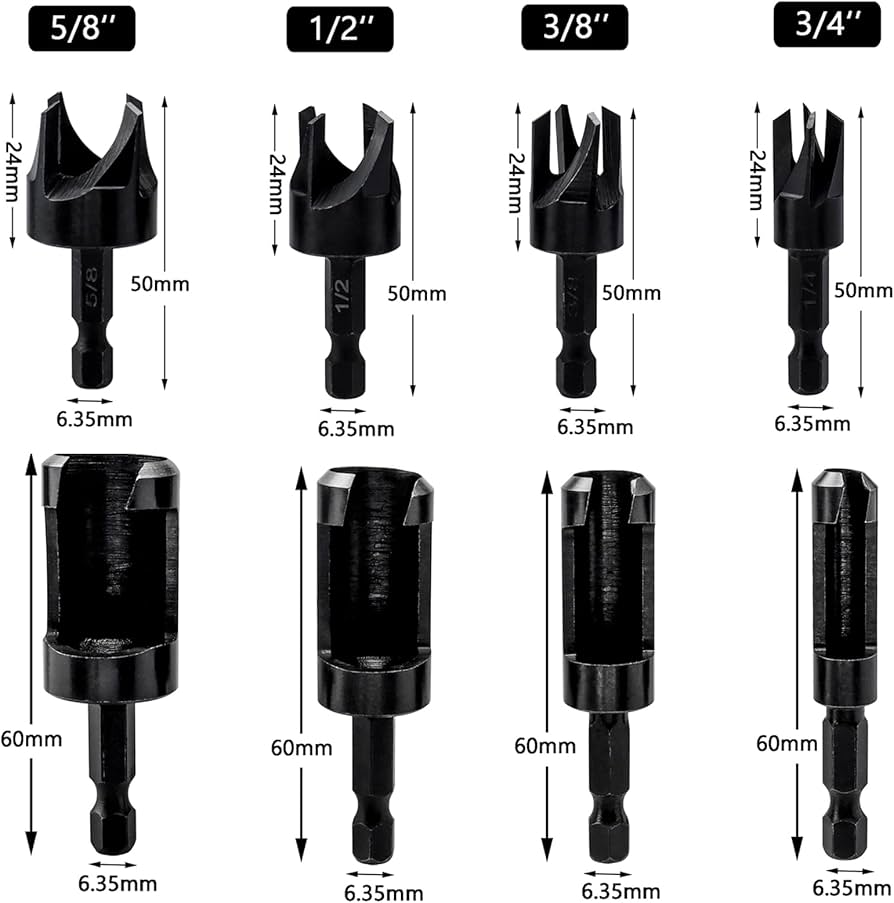 パグ　トリプルカッター、EX類 4セット Amazon.co.jp: Bestgle筒形ドリルビット4本 四歯面取りカッター4本
