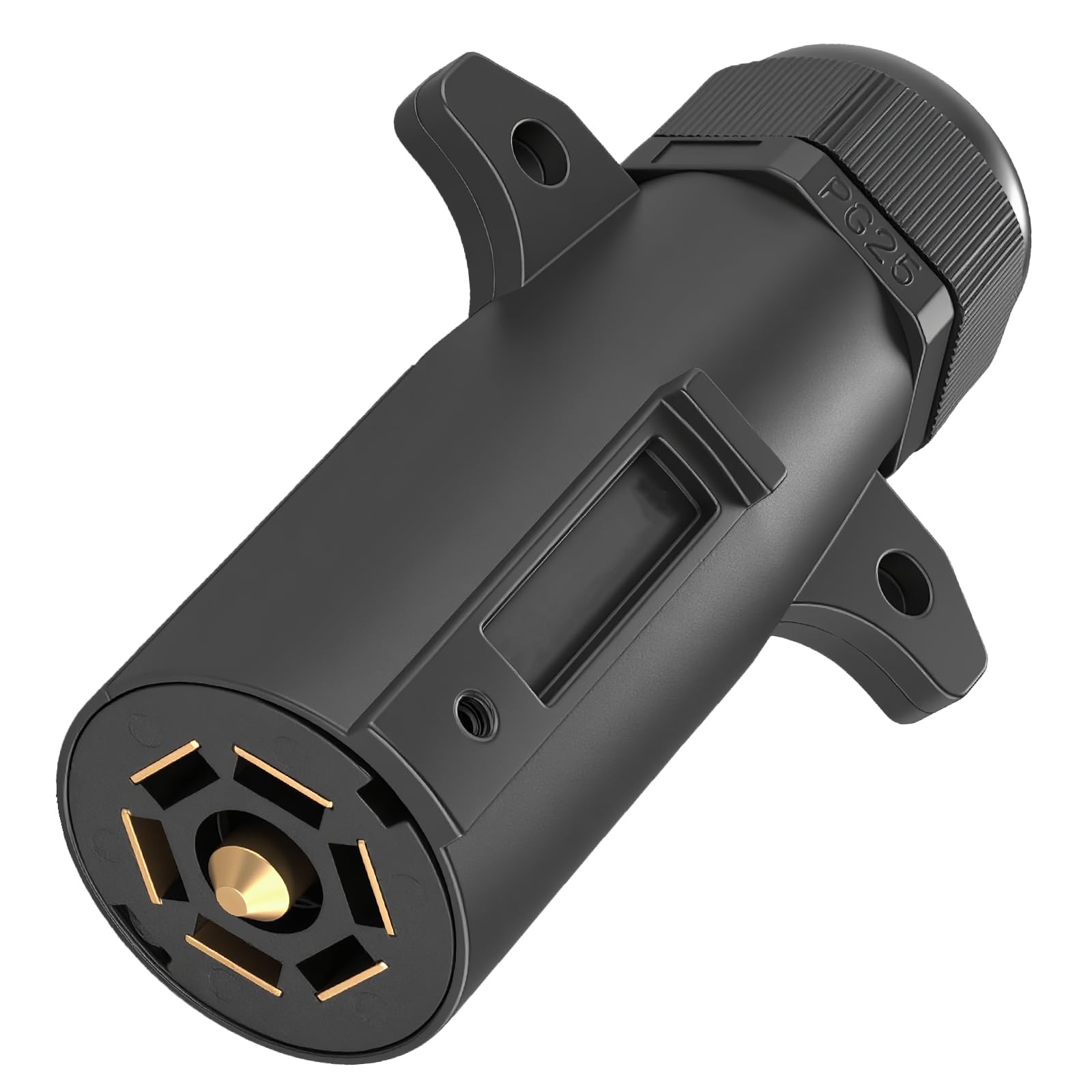 7 Pin Trailer Plug with Waterproof Seal,RV 7 Way Trailer Connector