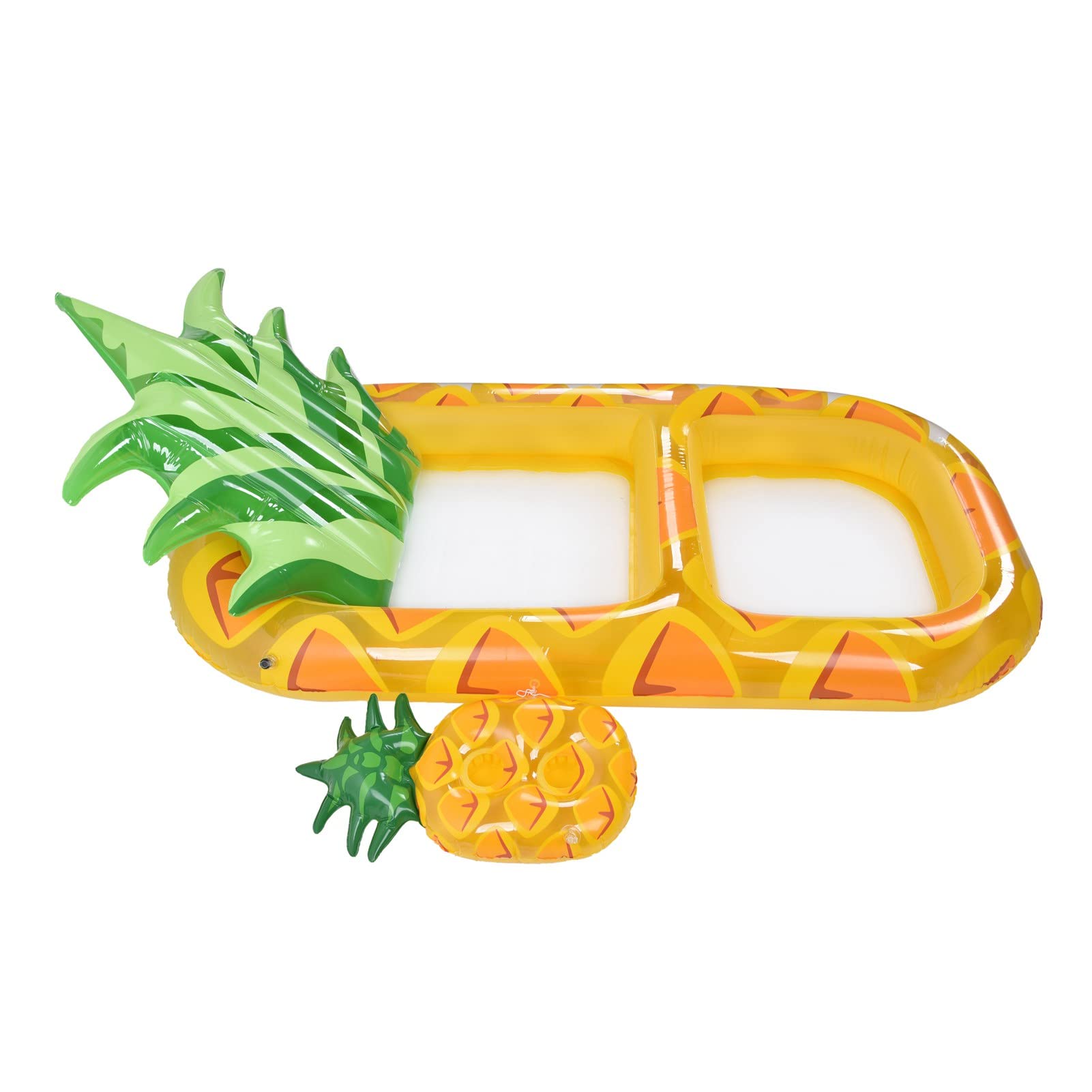 Flotteur De Boisson Piscine - Porte-gobelet Gonflable Ananas - 6 Trous - Stabilisateur Pour Canettes Et Verres