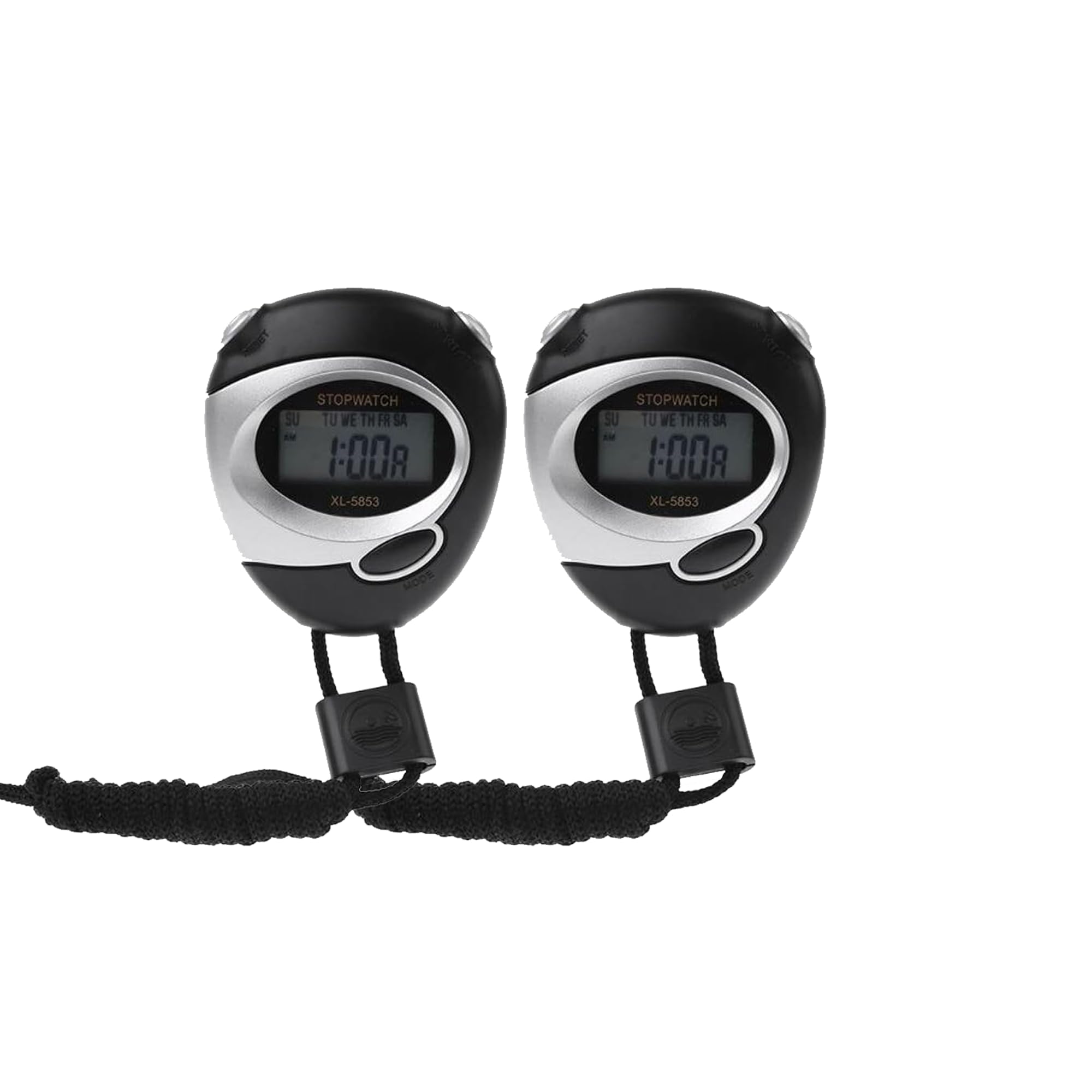 Z Plus Electronic Stopwatch Sport Timer Lap Split Digital Stopwatch with Clock Alarm, Large Display Shockproof Stopwatch for Coaches Swimming Running Sports Training - Combo Pack