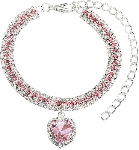 Collar de gato para perro collar de metal con diamantes para perros pequeños y medianos cadena antimasticación accesorios para mascotas collares