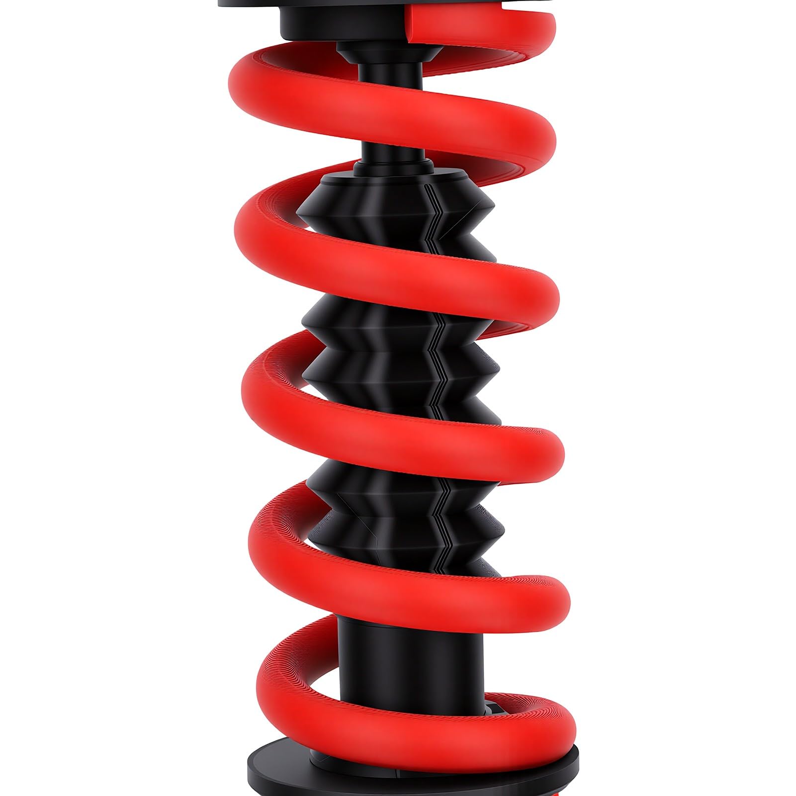 Lampada da Tavolo con Ammortizzatore Stampato in 3D | 3 Livelli di luminosità, Finitura Rossa in Stile Industriale, Interruttore Tattile Che Illumina gli Occhi, per L'arredamento