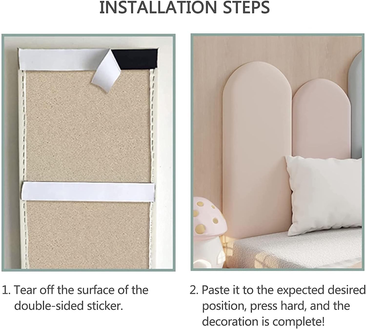 Tête De Lit Tapissée, Tatami Tapis Mural 3D Anti-Collision, 3.5cm D'épaisseur Multi-usages Accueil Panneaux Muraux D'Appoint Rembourrés (Color : B, Size : 120x50cm)