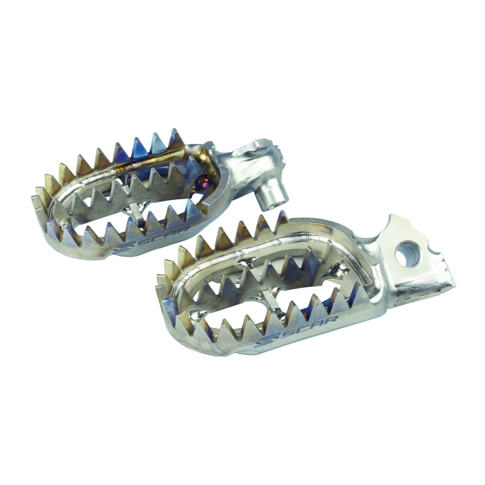 SCAR Repose Pieds Evolution MX/Enduro Aluminium, Rouge, Kawasaki KXF 250 450 06 16 Honda Cr Crf Crfx 02 16 Sid69704