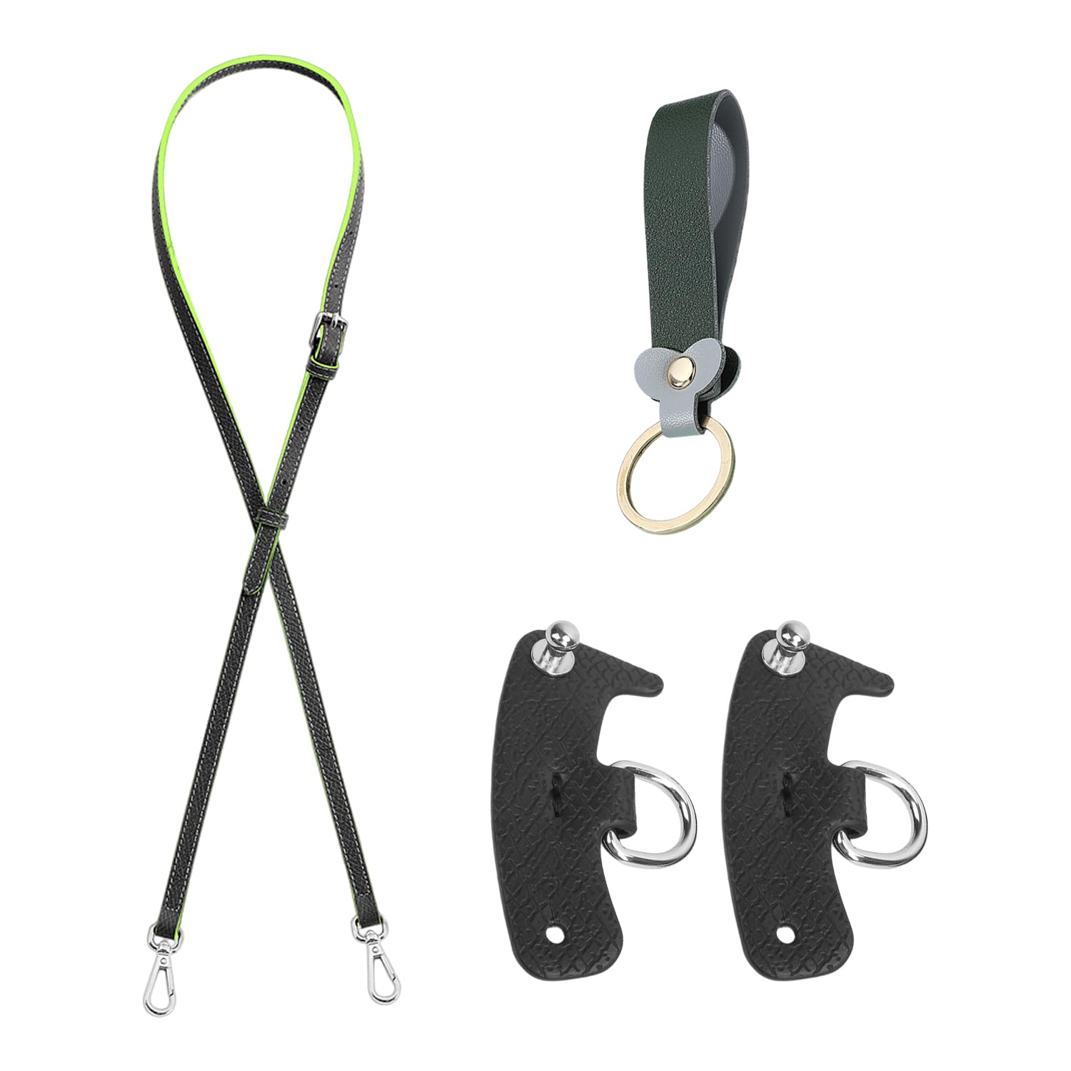RNSKFG 1 Adjustable Leather Strap, 1 Pair Of Leather Buckles, 1 Keychain, Simple And Versatile Strap, Bag Shoulder Strap Replacement, Bag Accessories.