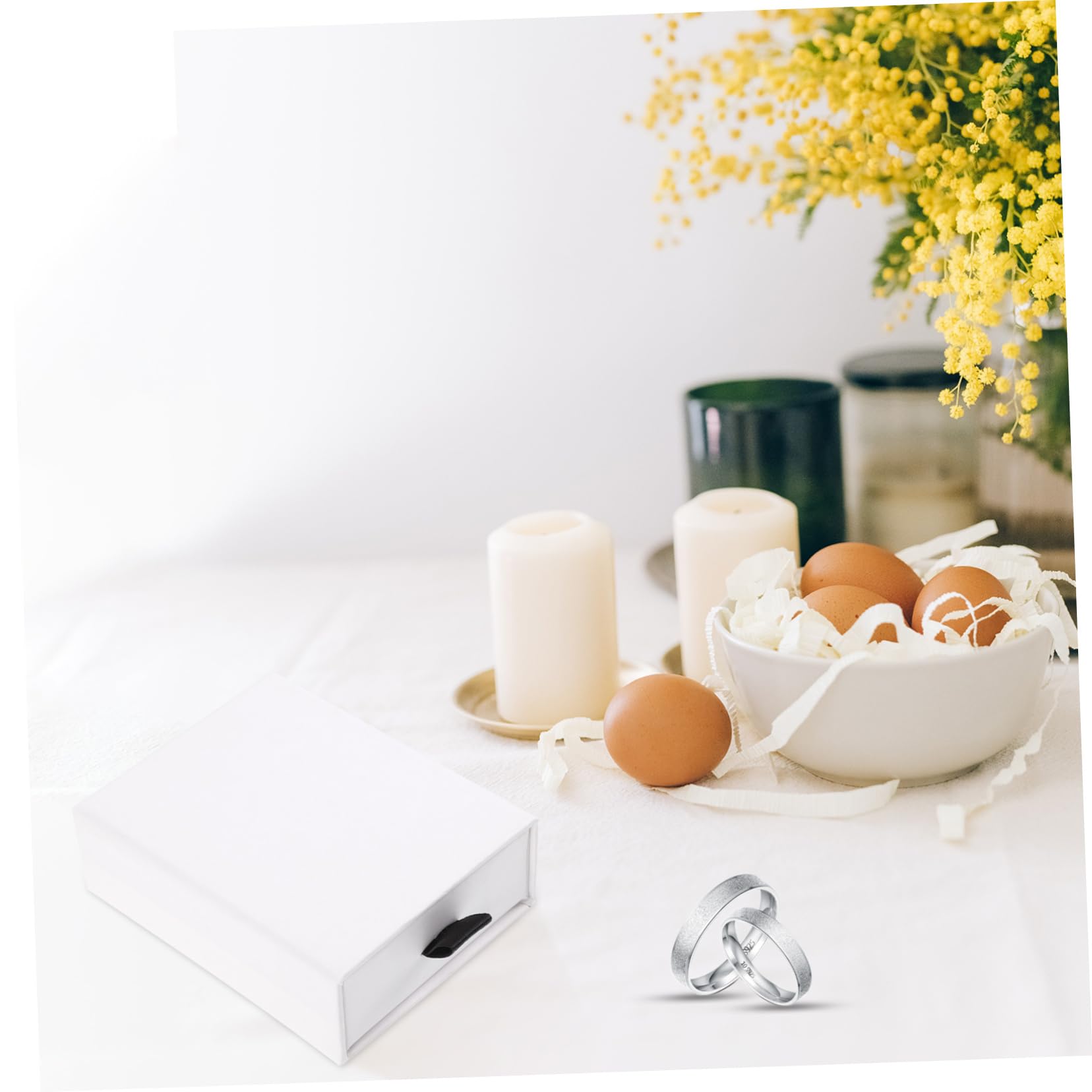 20 Stück-pack Schmuckaufbewahrungsbox aus Weißem Papier mit Schubladendesign Einfachem Stil zur Organisation und Präsentation von Schmuck und Geschenken