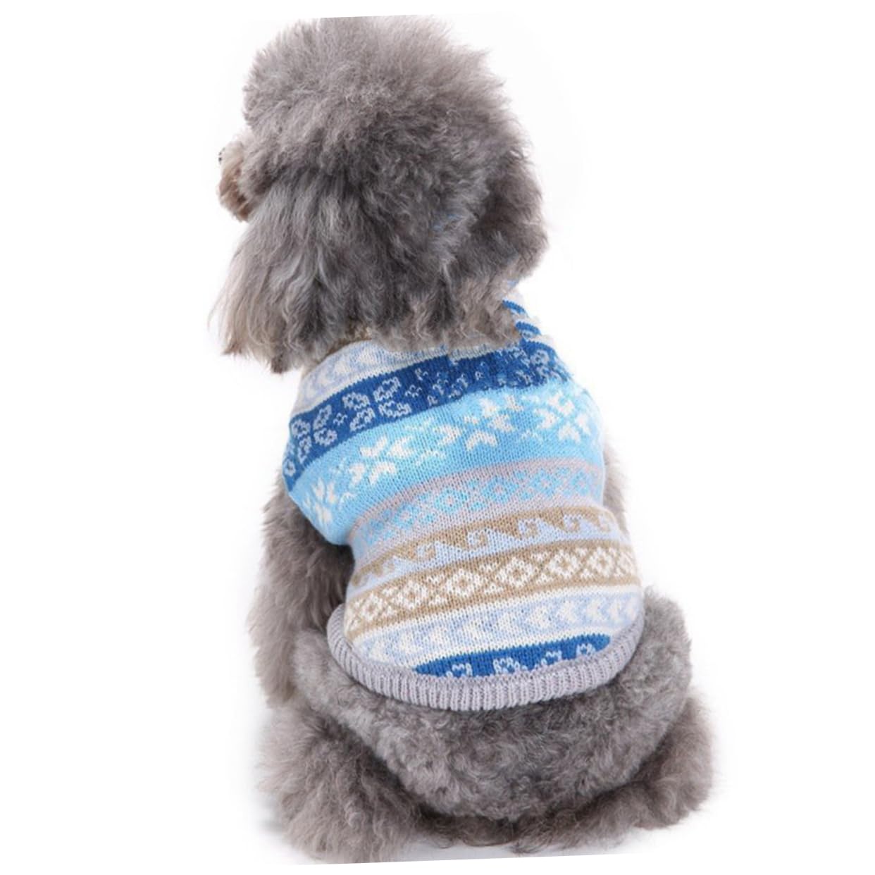 Mipcase 3 Pz Maglione di Natale Costume da Cane Gatto di Natale Bomboniere Natalizie per Cani Maglione Natalizio per Animali Domestici Abbigliamento per Animali Domestici di Blue