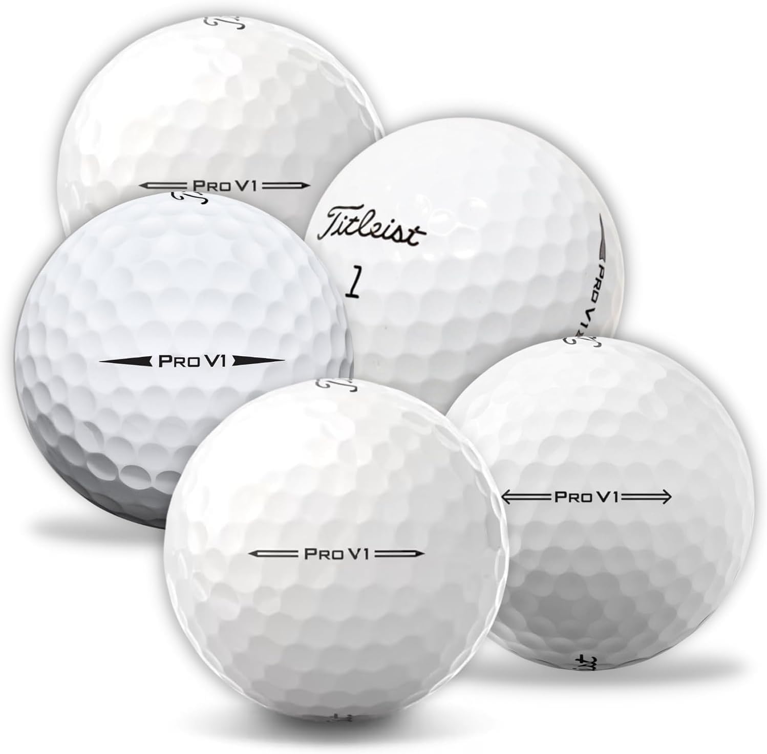 Golf Ball Monkey Recycled Golf Balls for Titleist Pro V1 | #1 ball in golf White 24 - 5A/Mint