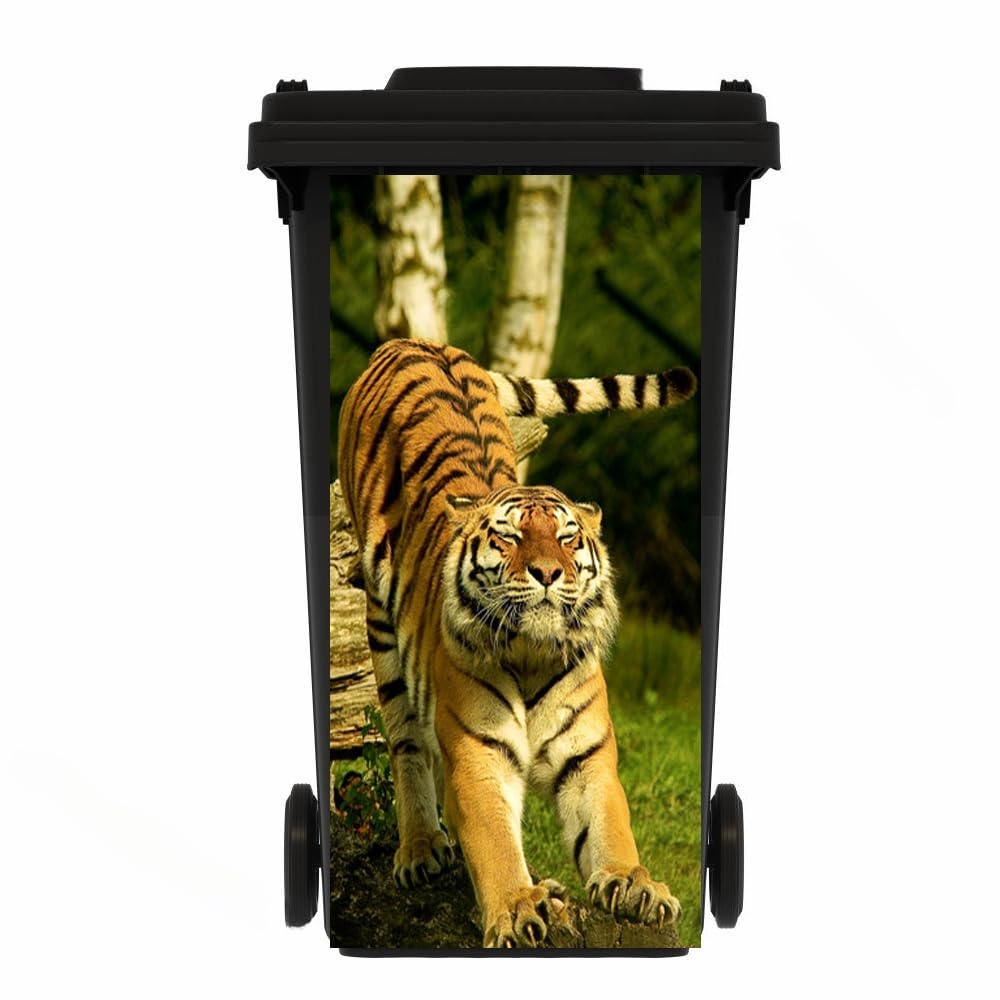 WRYXPL Large Animal Wheelie Bin Stickers, Waterproof PVC Self-Adhesive Dustbin Stickers, for Outdoor Waste Management Decor Decals