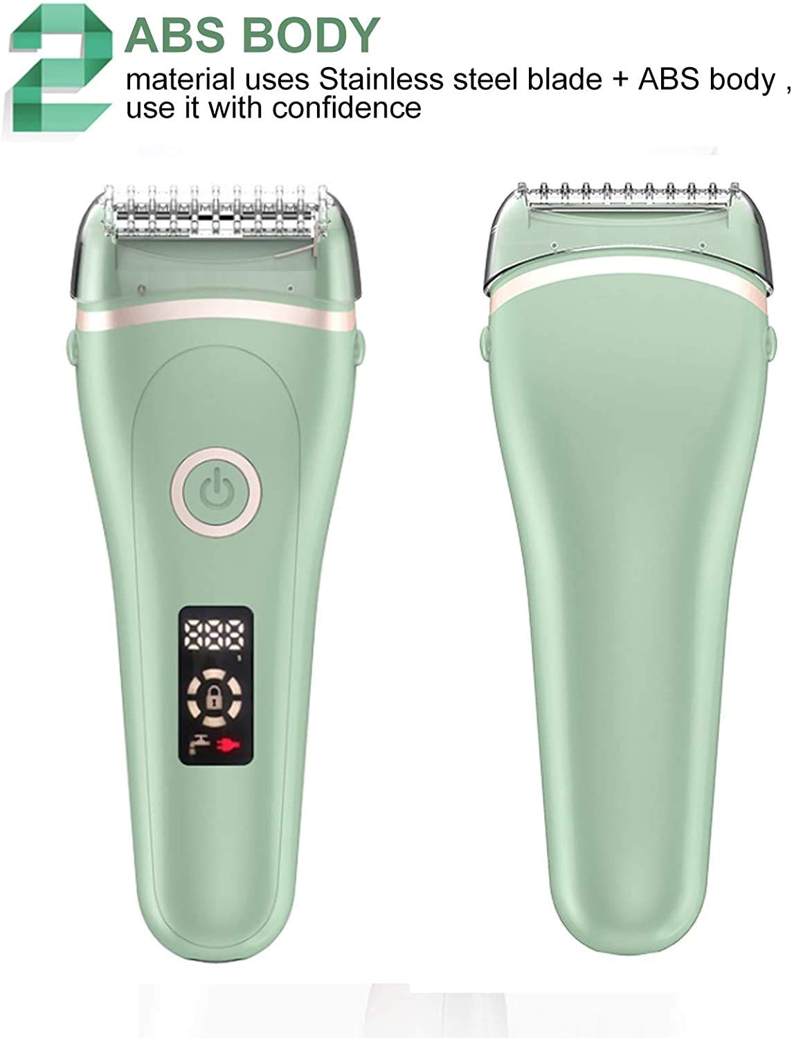 Epilatore Rasoio Trimmer - Strumento di Rasatura Elettrico, Sistema di Epilazione for la Rifinitura dei Peli, Rasoio Portatile for la Rasatura del Viso, Rasoio Elettrico Wet/Dry for Gambe, Epilatore f