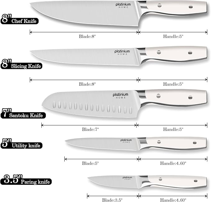 Set Cuchillos Cocina 5 Piezas Acero Inoxidable miniatura 3