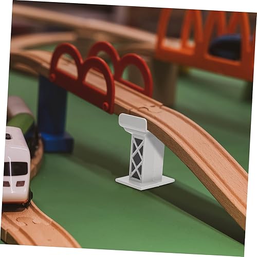 Miniatura 2 de Toyvian 6 unids tren Pier Track Toy Accessories Toy Train Bridge Tren Accesorios de juguete Tren Vía ferroviaria Soportes Tren Bloques de Soporte