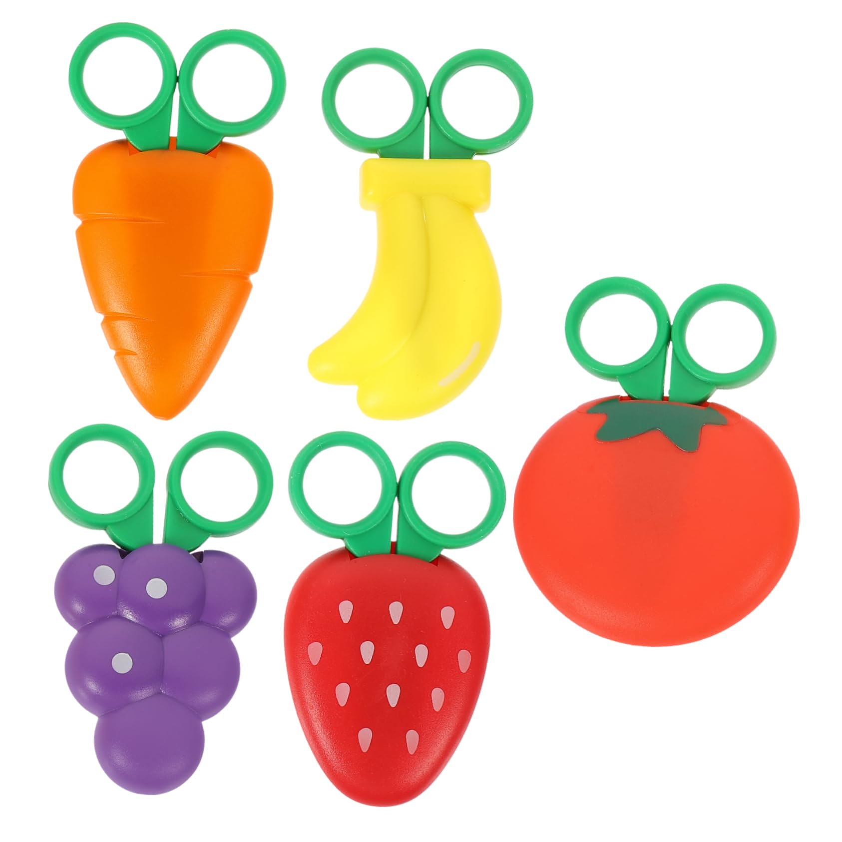 VILLCASE 15pezzi Forbici Per Ragazzo Ragazza Con Design Forma Di Frutta Sicure e Ergonomiche Per Attività Manuali Casa e Scuola Adatte Ragazzo Ragazza Di Anni