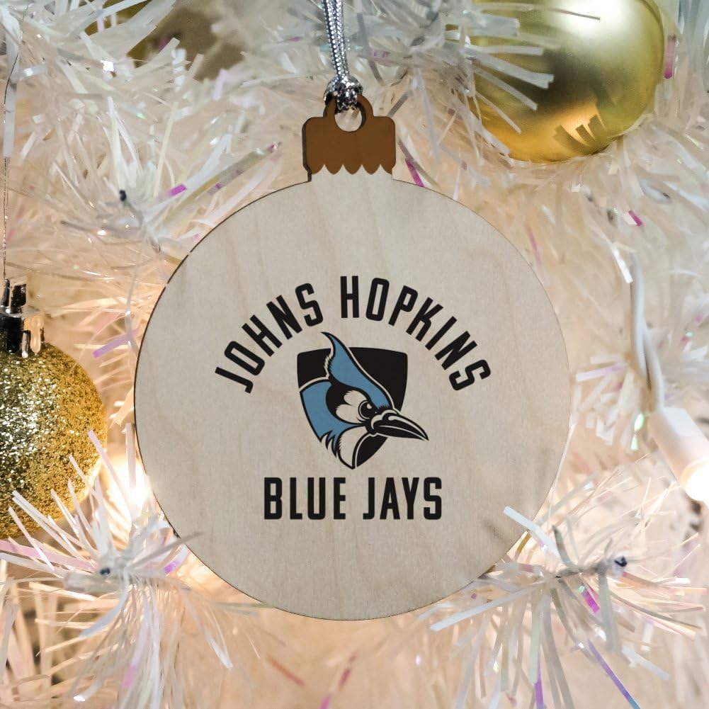 GRAPHICS & MORE Johns Hopkins University Blue Jays Logo Wood Christmas Tree Holiday Ornament - Image 5