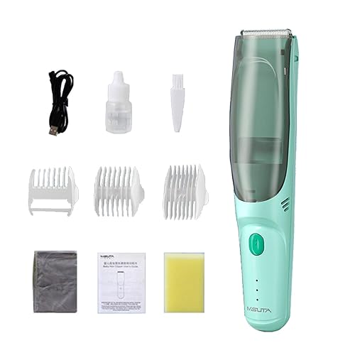 Miniatura 8 de Cortadora de pelo para bebés, afeitadora de pelo eléctrica, kit de corte de pelo para bebés, succión USB, seguridad y resistente al agua,