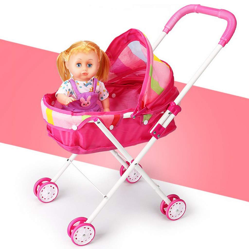 Amazon.co.jp: T TOOYFUL 約30cm人形用 ベビーカー 折り畳み式 