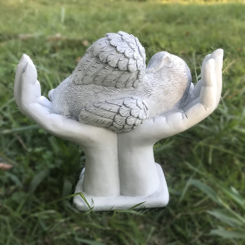Personalisierter Gedenkstein für Hunde und Haustiere - Engel-Gedenkstatue Mit Gravur, Grabstein, Trauer-Geschenk für Verlorene Hunde