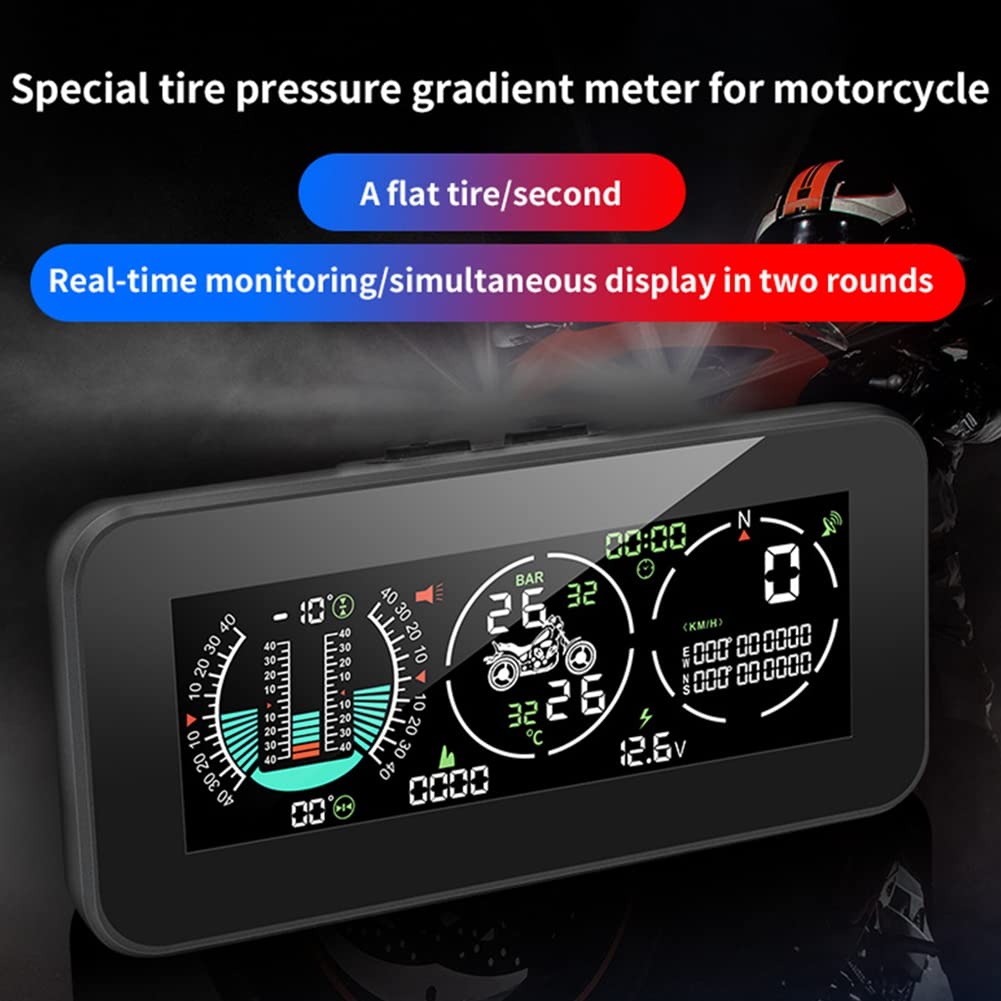 1 Set F3 Moto 3 in 1 Monitor Pressione Pneumatici Tachimetro GPS Tachimetro velocità Veicolo Contagiri Slope Meter TPMS LCD HUD Digitale ABS+PC