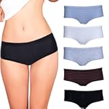 5 Pack Boy Shorts Underwear for Women&comma; Breathable Cotton Womens Panties