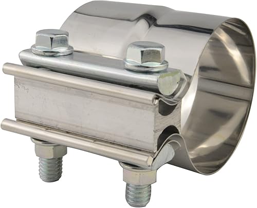 Miniatura 3 de Duangkaka Abrazaderas universales a tope de escape de junta de regazo de 2.5 pulgadas, abrazadera de silenciador de banda de acero inoxidable 304