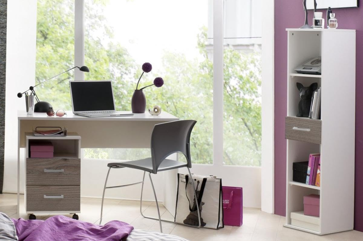 Jugendzimmer Berlin weiß matt Eiche Nelson 5-TLG. EAN 4260498522767