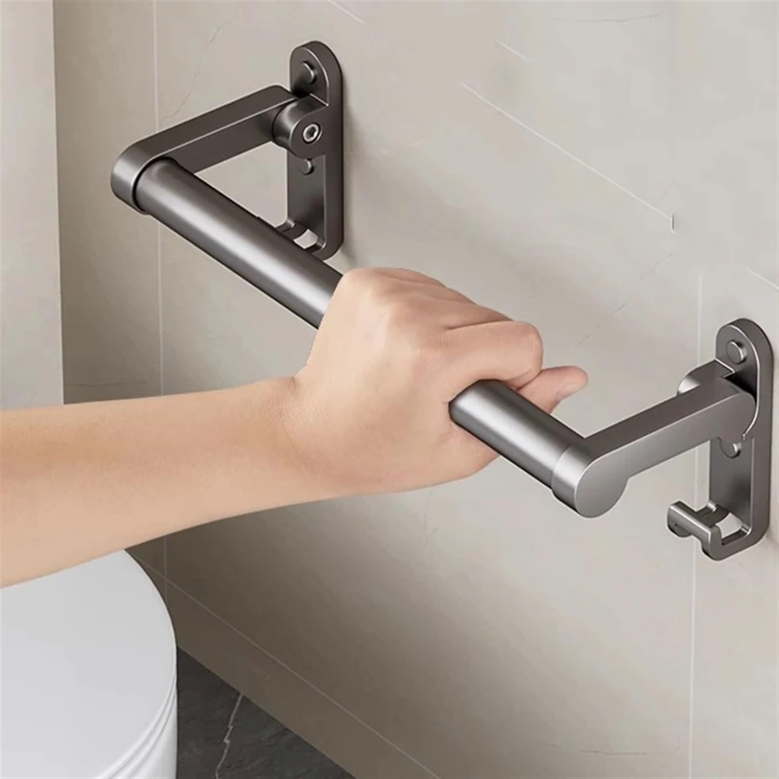 Barandilla plegable para el inodoro Pasamanos de ayuda for personas mayores, barra agarre, soporte seguridad, ducha, accesorios baño(Style2)