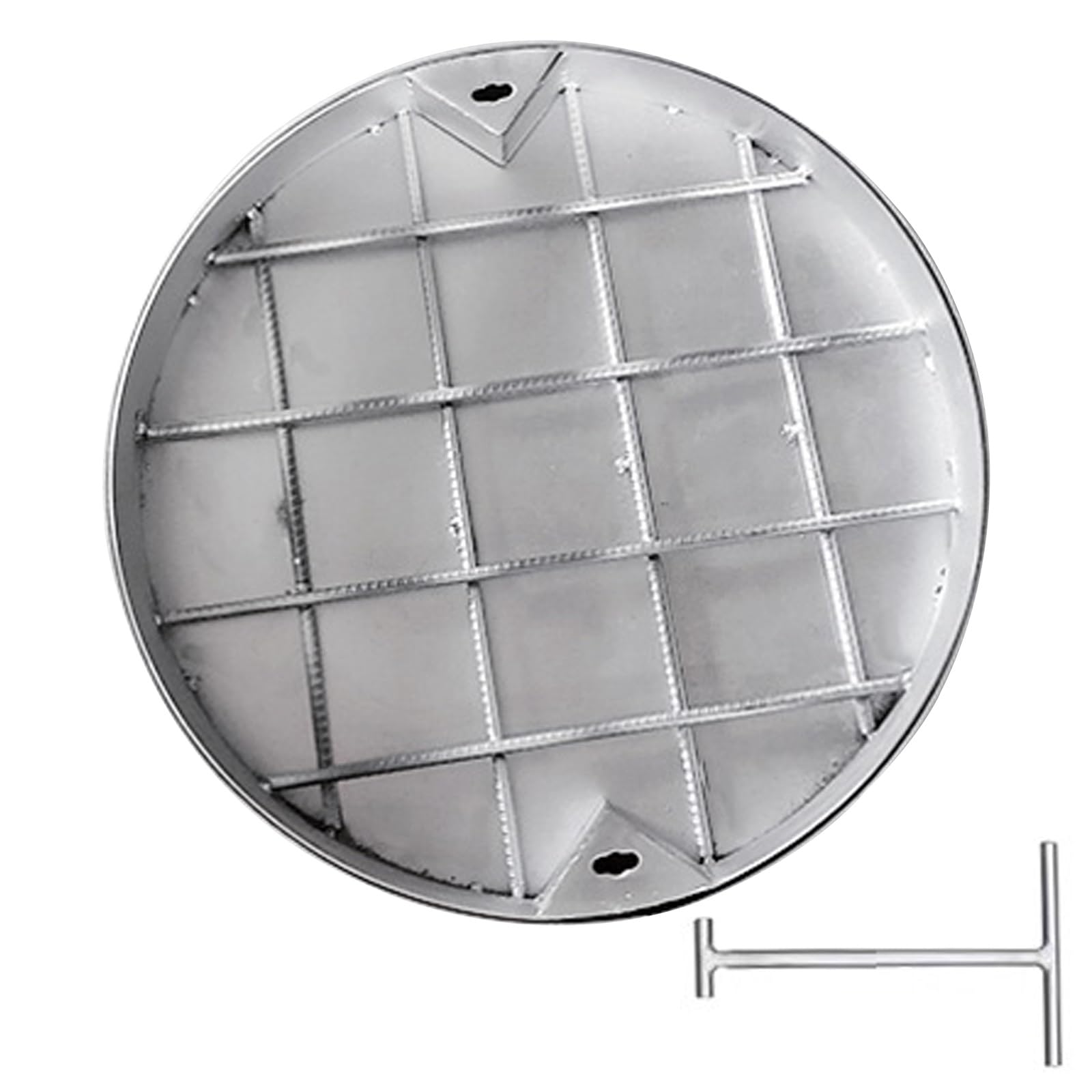 Tapa de alcantarilla acero inoxidable con acabado invisible premium