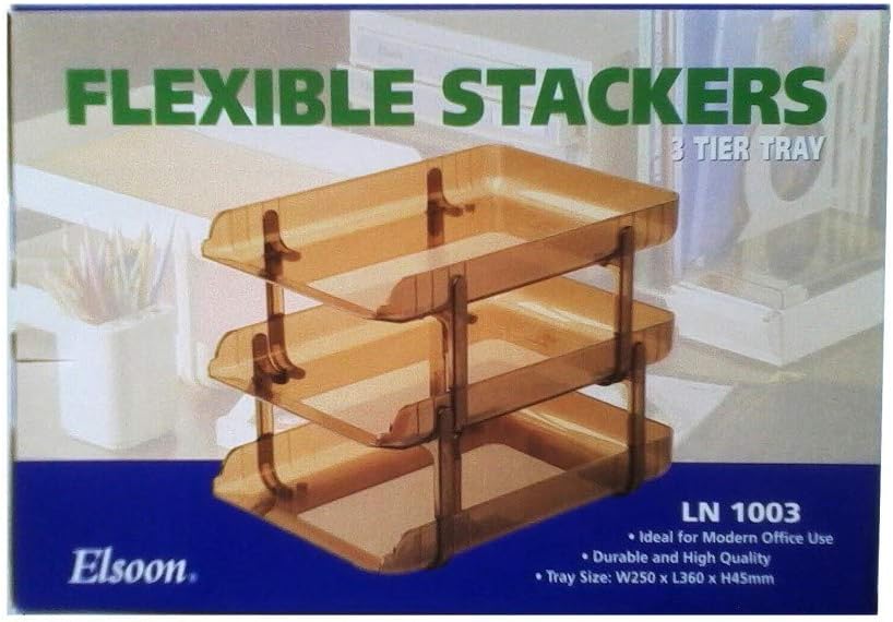 Paper Tray 3-Tier Elsoon plastic - LN1003