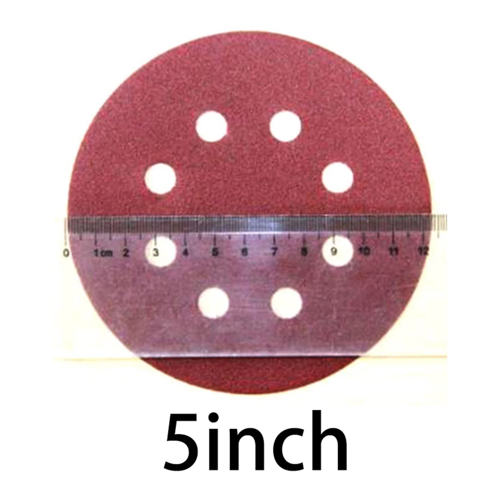 Papel de lija abrasivo ZSBLXHHJD 100 Piezas 125 mm Papel de lija Redondo Pulidos Redondos 8 Agujeros SANDER PULTIVAS PLAZONES Caja fuerte, bajo consumo y alta eficiencia (Color : 100Pcs)