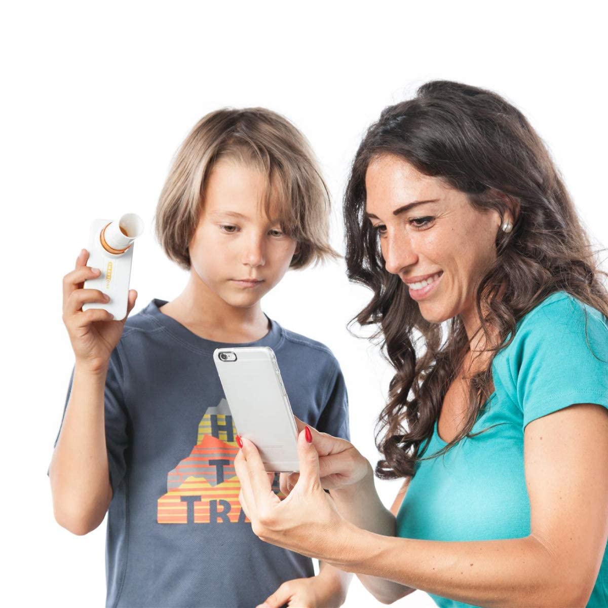 MIR - SMART ONE, PEF Picco di Flusso Espiratorio e FEV1 Volume Forzato Espirato in un Secondo, Wireless, Portatile, Bluetooth, Età Pediatrica ed Adulti, per Uso Domestico, Batterie AAA incluse
