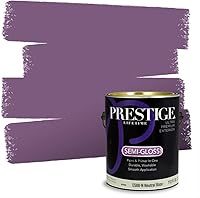 Vista 74 de PRESTIGE Pinturas de pintura interior e imprimación en uno, 1 galón, plano, combinación comparable de Sherwin Williams* Kimono Violet*
