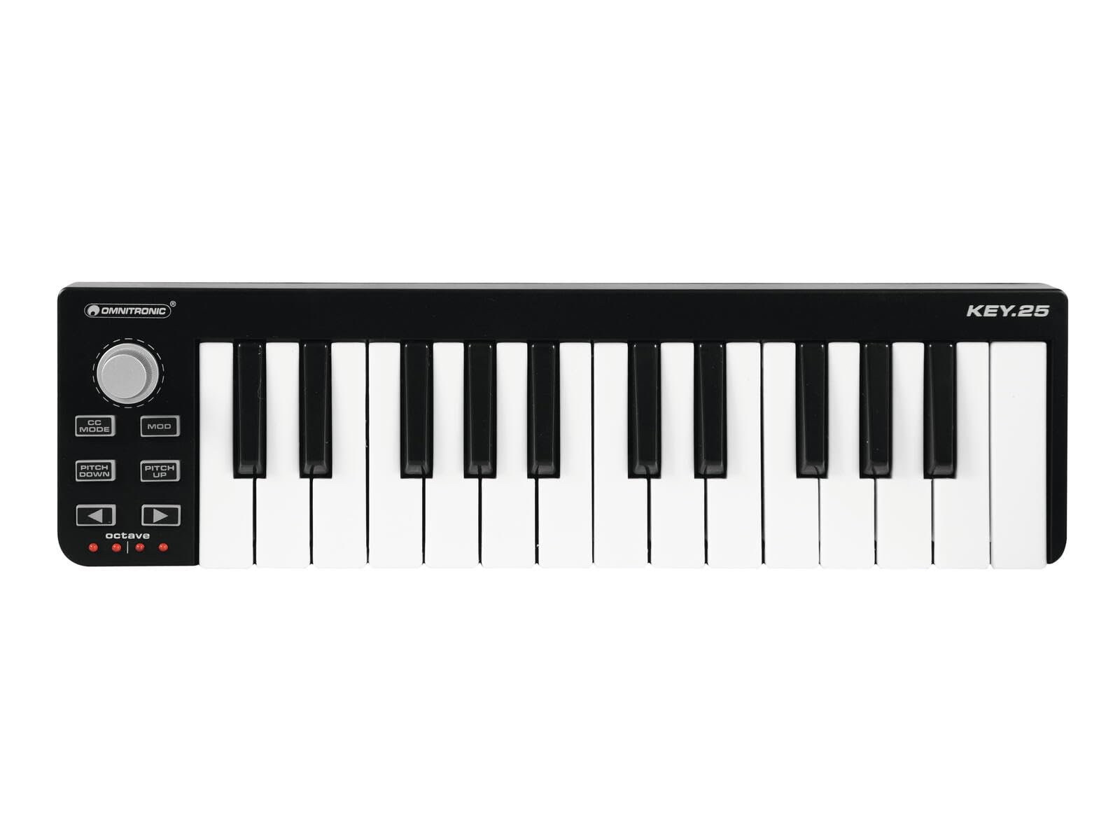 Omnitronic 11045074 - Controlador MIDI de 25 teclas