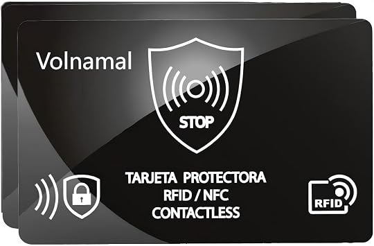 Volnamal NFC RFID Blocking Cards Blocker for contactless Safe Cards Wallets Force Field max Card Protector Anti Theft Ultra Thin Minimalist Secure Bank Card Holder Bank Credit Card Protector 2 Pack