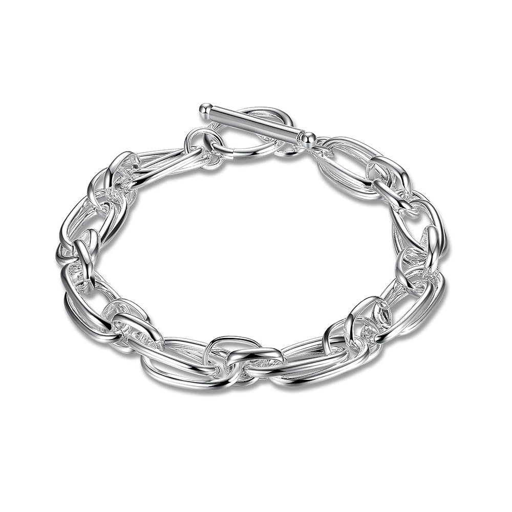Amazon.com: Yuren Men Bracelet 925 Sterling Silver Box Chain