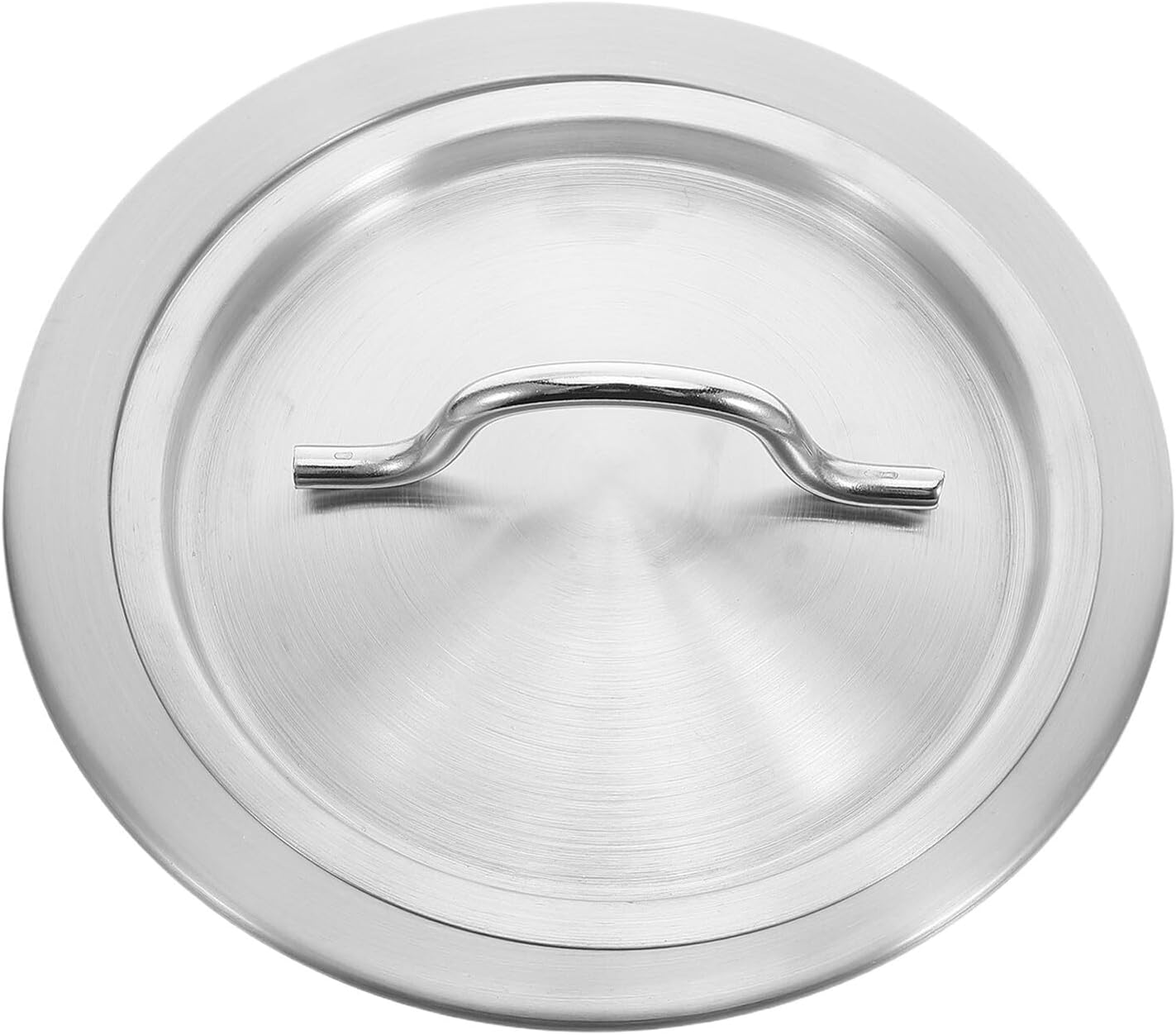 Countertop Embedded Trash Bin Lid with Handle, Stainless Steel Built-in Garbage Can Cover for Kitchen Sink, Restaurant Buffet Wastebasket Cover