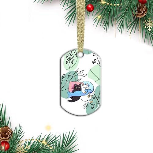 Miniatura 7 de Encantador adorno de Navidad con diseño ovalado, adornos de Navidad de aluminio claramente adornos de vidrio para árbol de Navidad decoración del