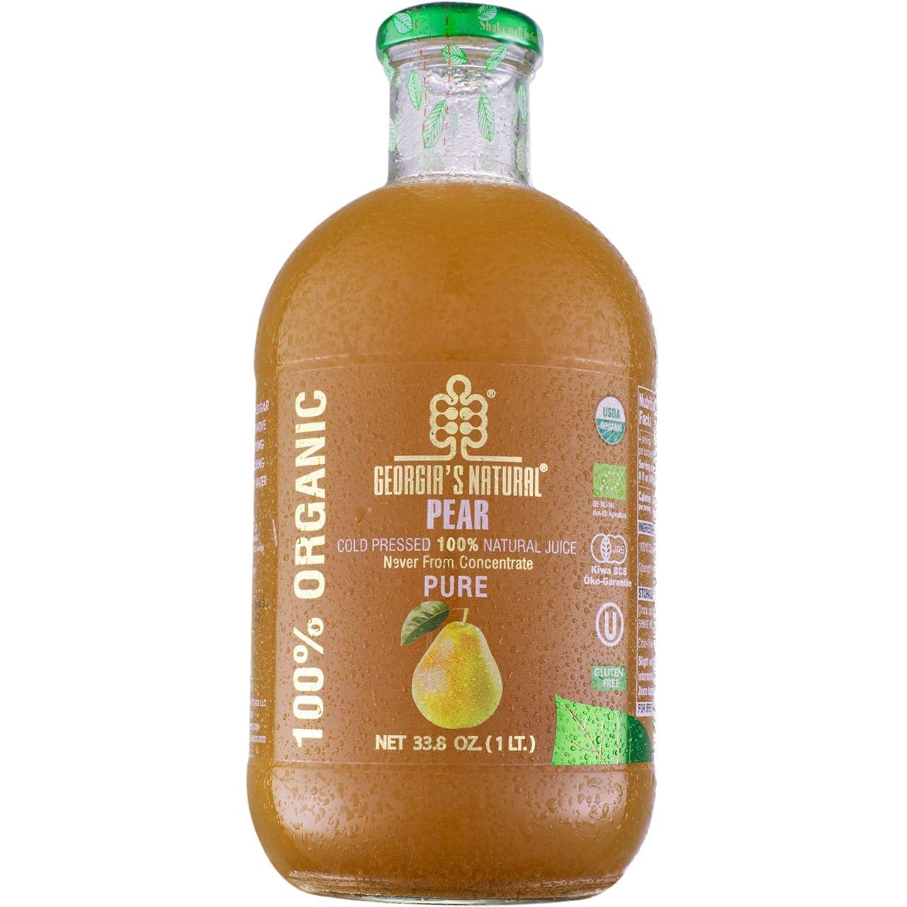 Natural Organic Pear Juice AllNatural, Cold