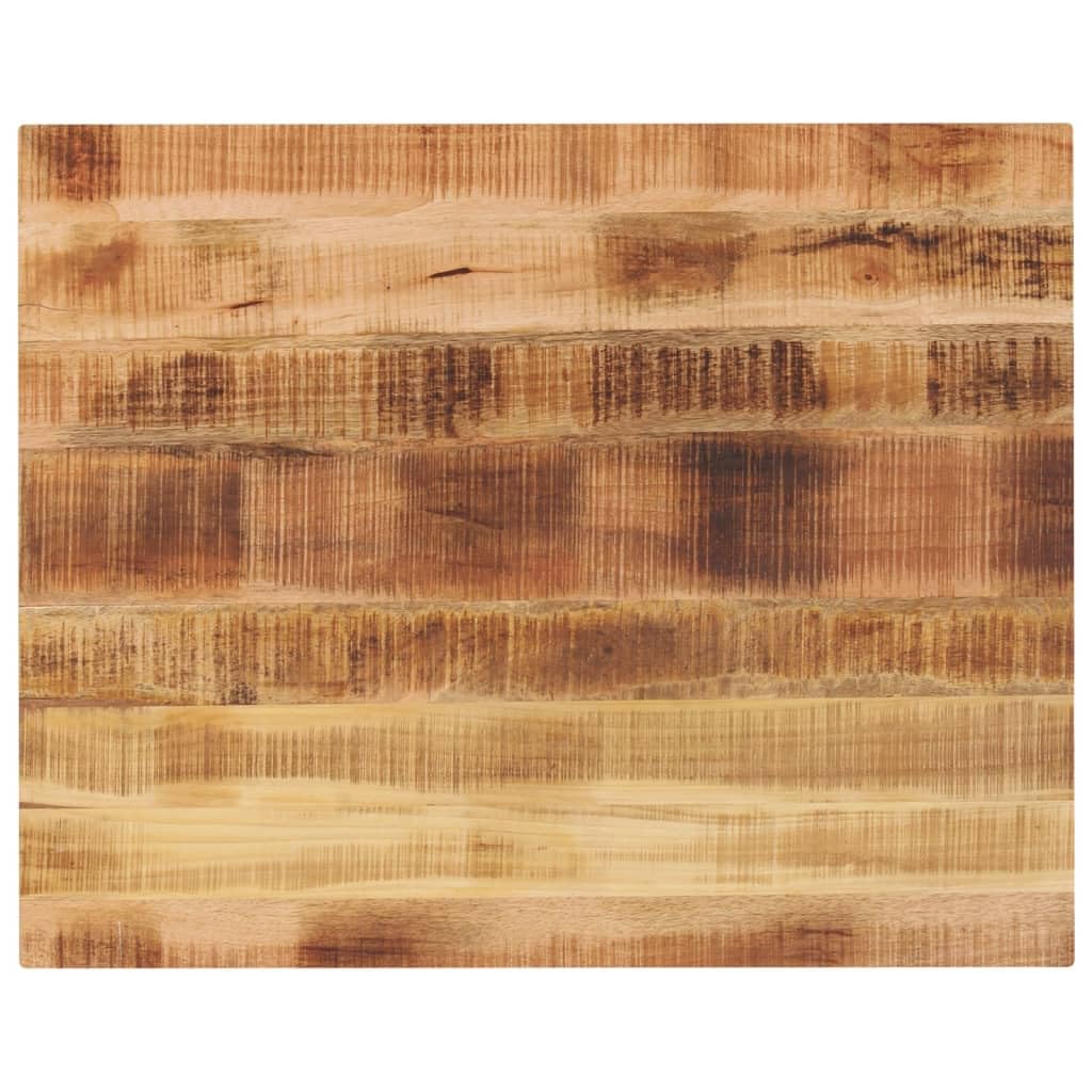 Tavolino, 90 x 80 x 3,8 cm, rettangolare, in legno di mango grezzo
