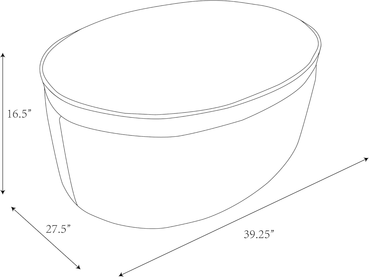 Coaster Home Furnishings - Tomkins - Upholstered Storage Ottoman - Oval Shape, Padded Seat, Hidden Storage - Living Room & Bedroom - Indigo Blue - 509674