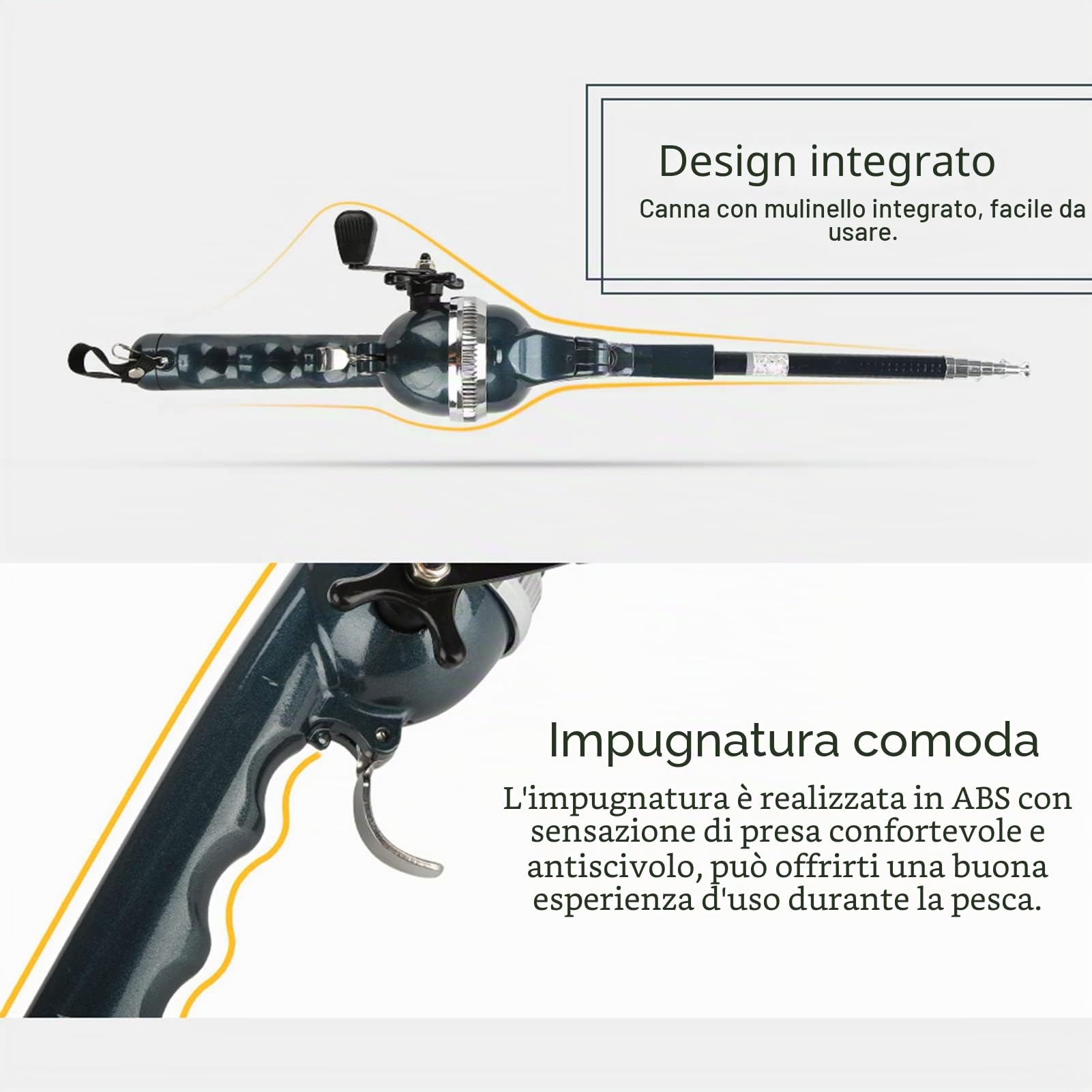 Canna da pesca e suoi accessori