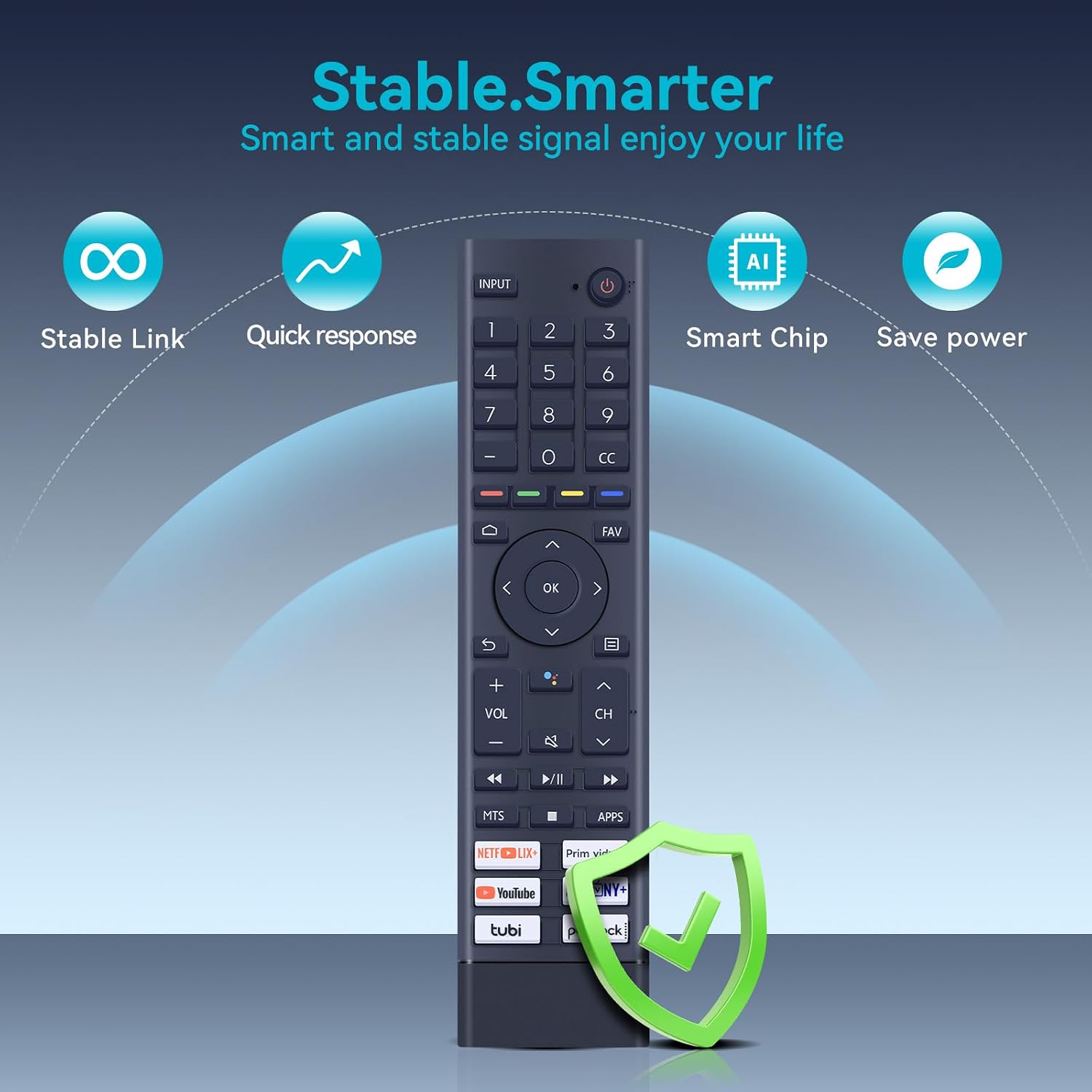 ERF3J80H Replacement Remote Control for Hisense 4K UHD Android Smart TV image 2