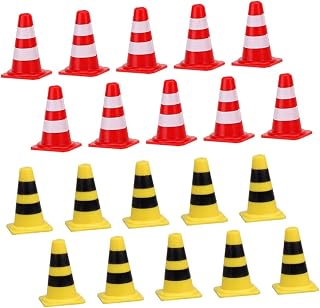 SAFIGLE 60 Pçs Sinal De Estrada Squiz Brinquedos Simulação Bloqueios De Estradas Adereços De Cena De Tráfego Adereços De Plástico Criança Encruzilhada Pequena