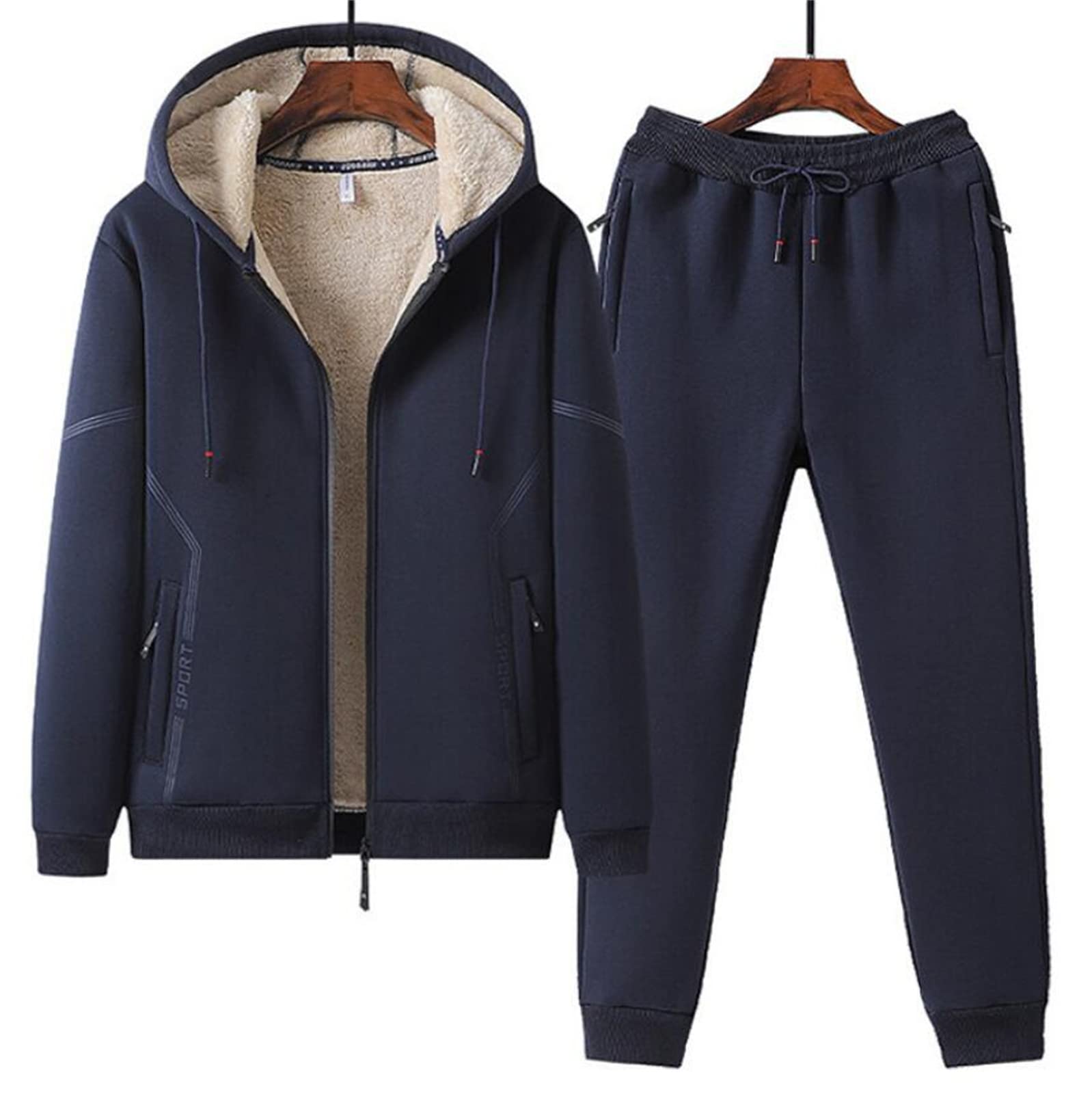 Amazon.co.jp: WFEI 男性2個/セット冬スポーツスーツファッション