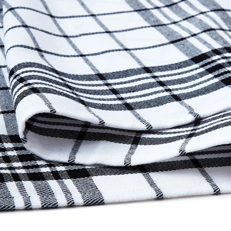 Image of Encasa XO Kitchen Towels and Dish Cloths Sets | Black Combo Highly Absorbent Cotton Terry Towels | 70x45 cm | Multipurpose for Washing Dishes and Cleaning Pack of 12