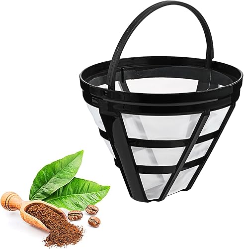 Prasacco Filtros de café reutilizables, filtro de cesta de café, filtros de café de repuesto, filtros de café de cono para filtros de cafetera, para