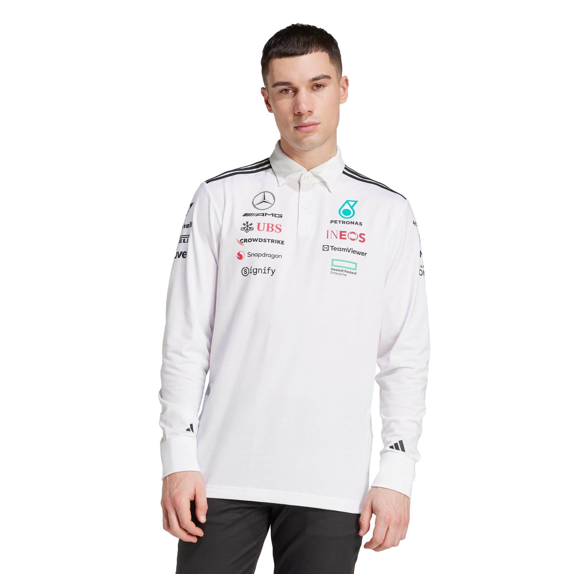 adidas KOSZULA POLO Z DŁUGIM RĘKAWEM Mężczyźni MERCEDES - AMG PETRONAS FORMULA ONE TEAM TEAM POLO LONG SLEEVE MEN (1 w zestawie)