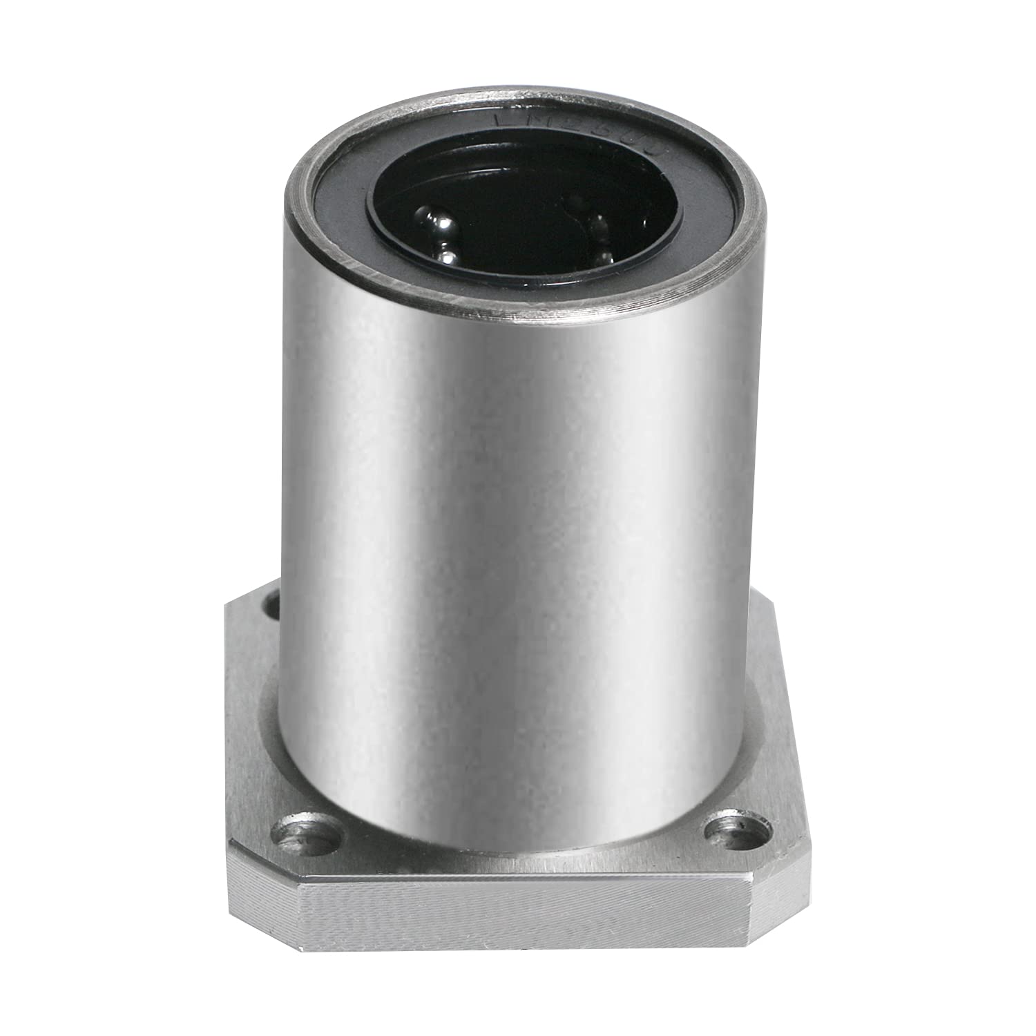 Aopin LMK25UU Square Flange Linear Motion Ball Bearing, ID 25mm, OD 40mm Linear Ball Bearings Sae52100 Carbon Steel, 6 Rows of Steel Balls, Great for