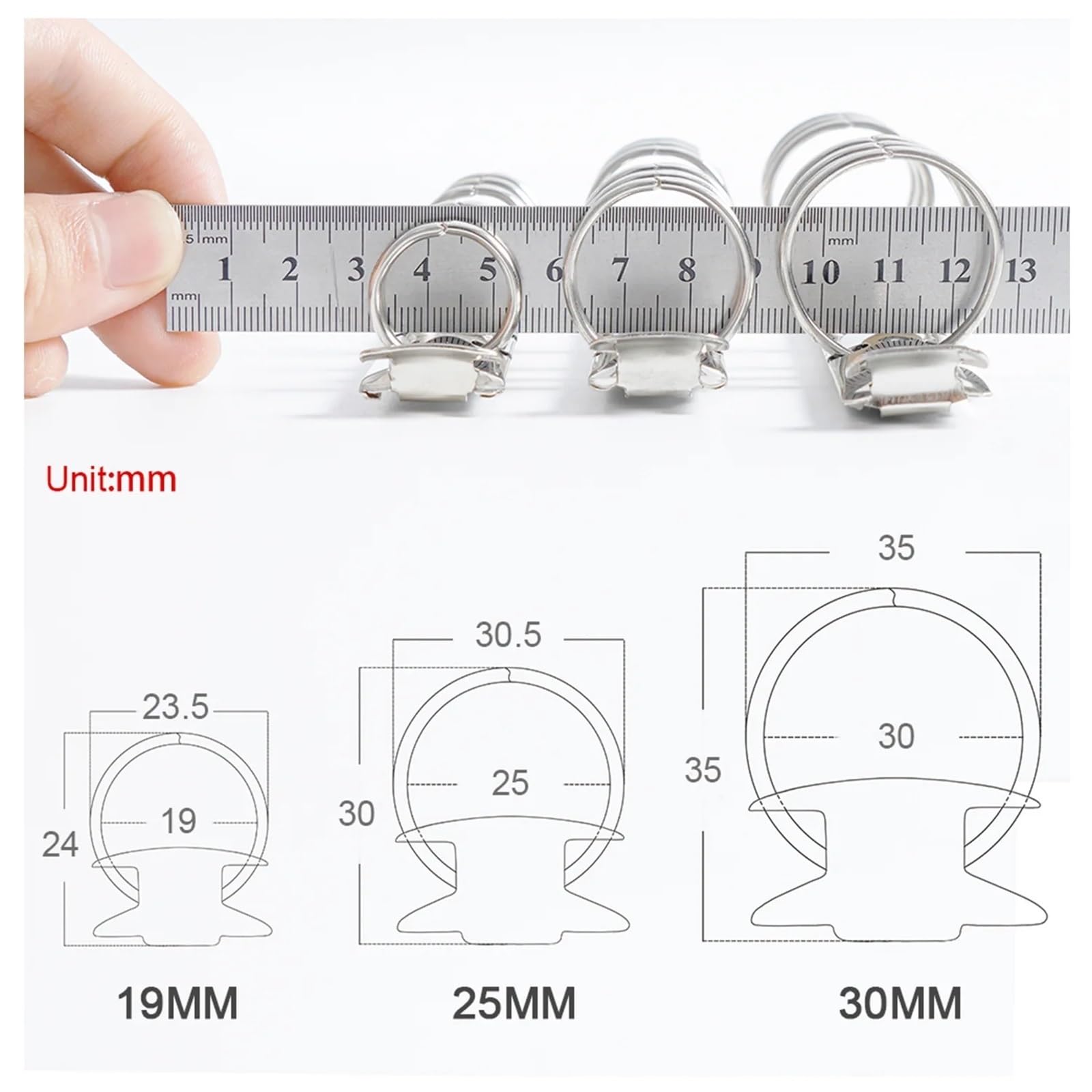 5 clip in metallo per raccoglitori da 30 mm e 25 mm, A5, A6, A7, 6 fori, anelli di ricambio per raccoglitori economici, perfetti per nizing notebook e documenti.
