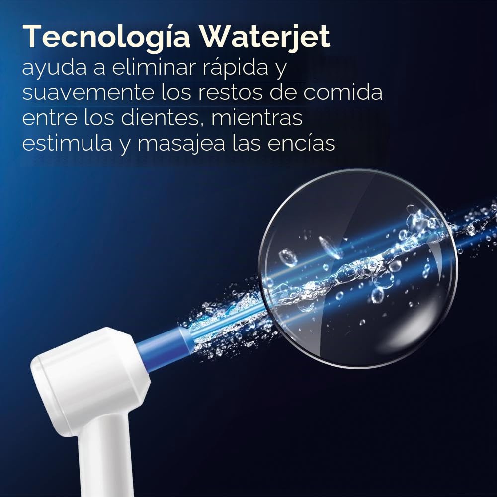 WaterFlosser Oral-B Wasserseide, elimina hasta un 99,9% de placa*, 5 niveles de intensidad